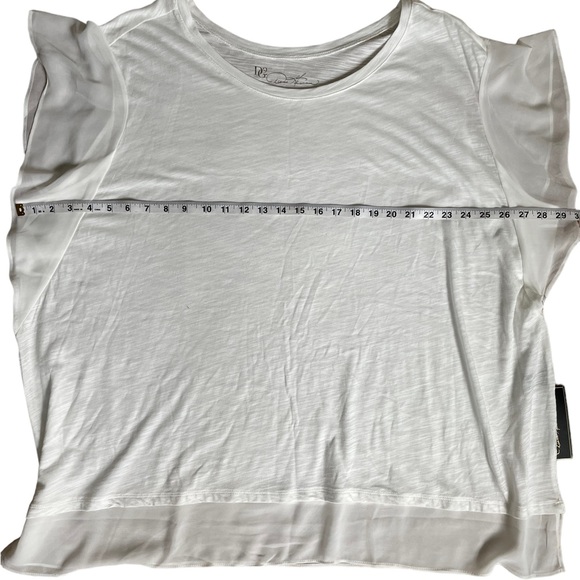 DG2 White Sheer Ruffle Top - Picture 8 of 10